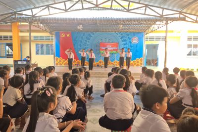LIÊN ĐỘI TỔ CHỨC “NGÀY HỘI THIẾU NHI VUI KHỎE, TIẾN BƯỚC LÊN ĐOÀN” NĂM HỌC 2025-2026