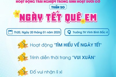 POSTER HOẠT ĐỘNG TRẢI NGHIỆM TRONG SINH HOẠT DƯỚI CỜ “NGÀY TẾT QUÊ EM”