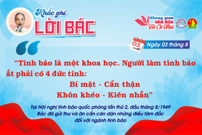 CHUYÊN MỤC “KHẮC GHI LỜI BÁC” Ngày 03 tháng 8