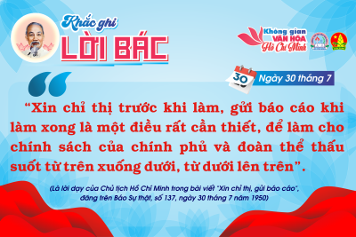 CHUYÊN MỤC “KHẮC GHI LỜI BÁC” Ngày 30 tháng 7