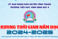 KHUNG THỜI GIAN NĂM HỌC 2024-2025